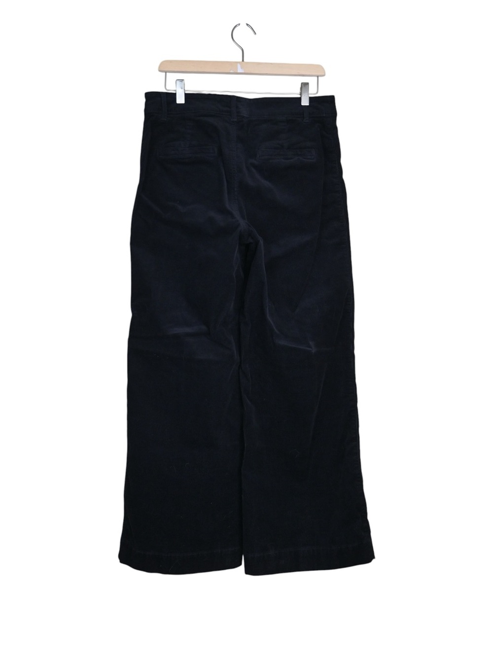 LOFT Women's 8 The Palmer Wide Leg Brushed Corduroy Jean in Black - Picture 3 of 12